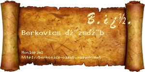 Berkovics Özséb névjegykártya